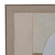 Portina Linen-Textured Canvas in Wood Frame – 80 × 100cm, geometric composition detail