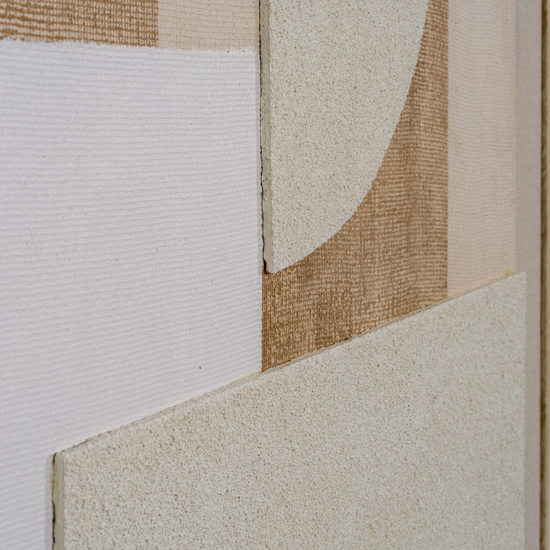 Lumera Linen-Textured Canvas in Wood Frame – 80 × 100cm, textured surface detail
