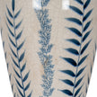 Blue & White Floral Ceramic Vase – 31cm, blue botanical pattern and crackle glaze