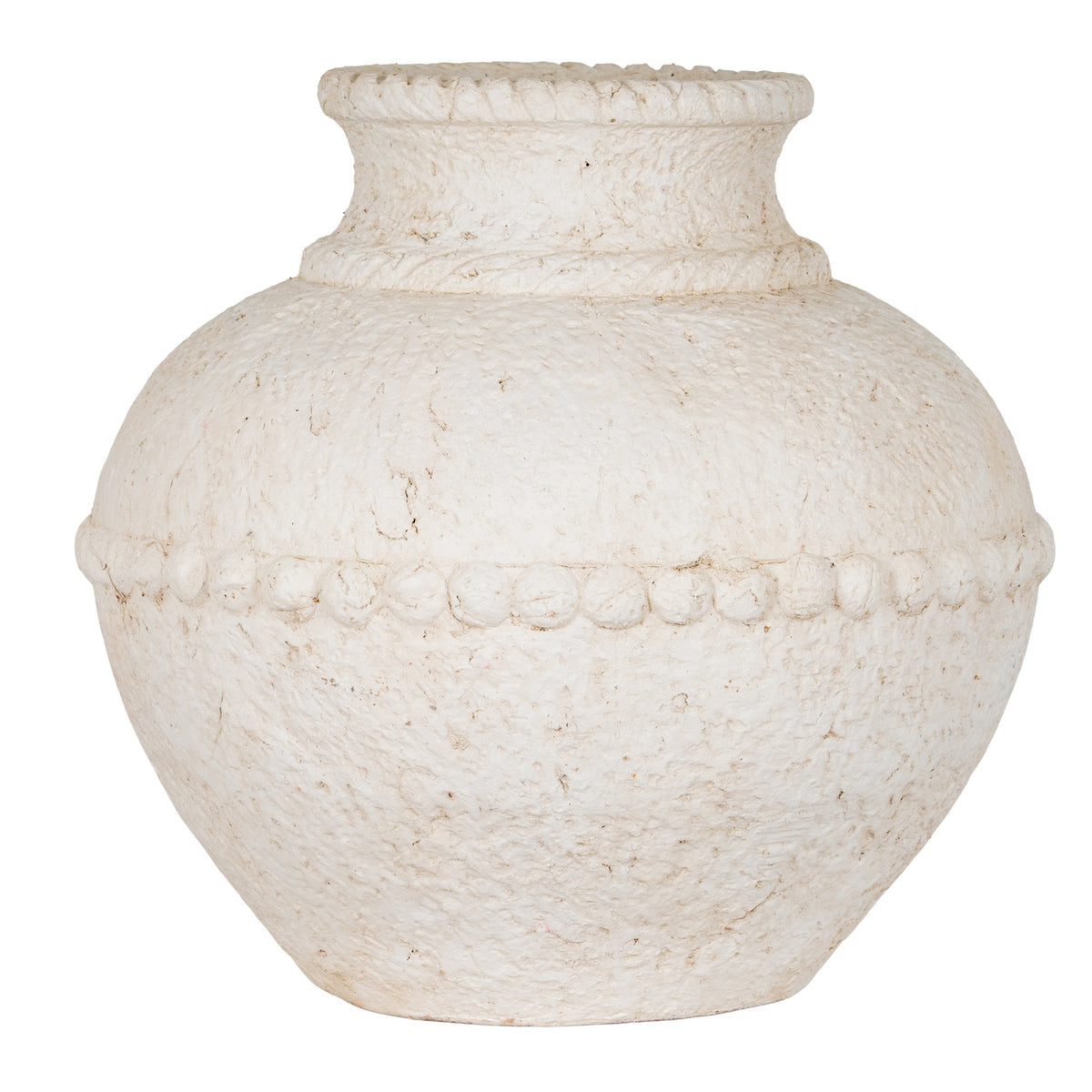 Large Rounded Ceramic Vase – 37cm, single vase front view