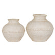 Large Rounded Ceramic Vase – 37cm, two coordinating sizes shown together