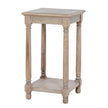 Brown Wooden Side Table – 72cm, single side table front view