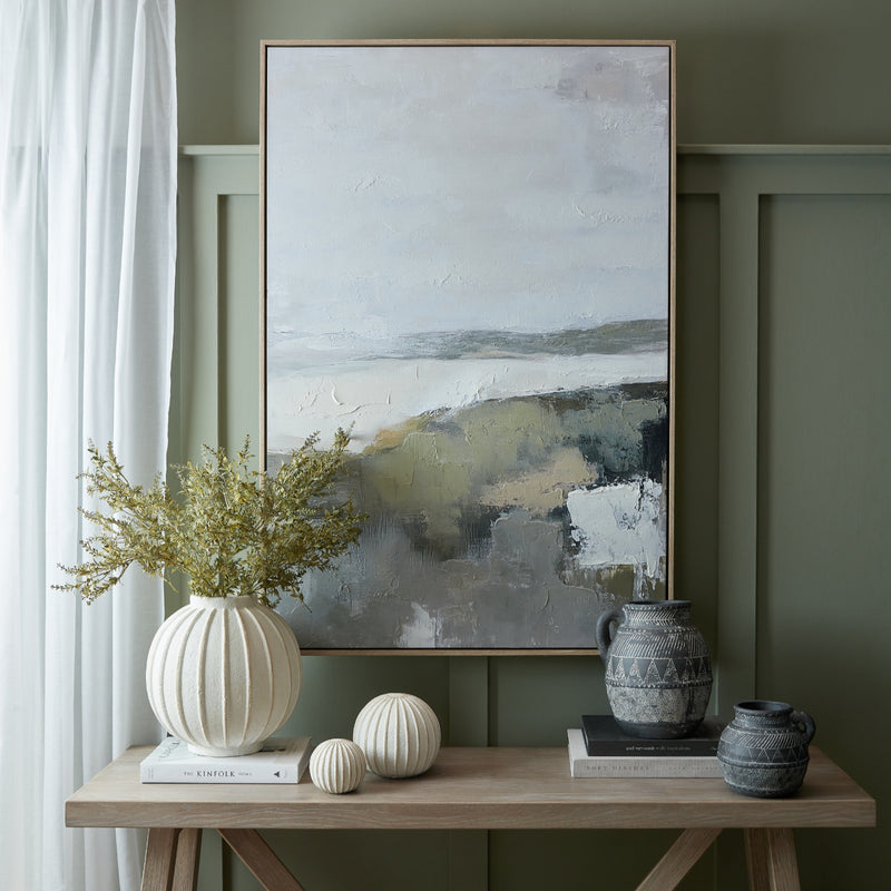 Hillside View Hand-Painted Framed Canvas – 80 × 120cm, product view