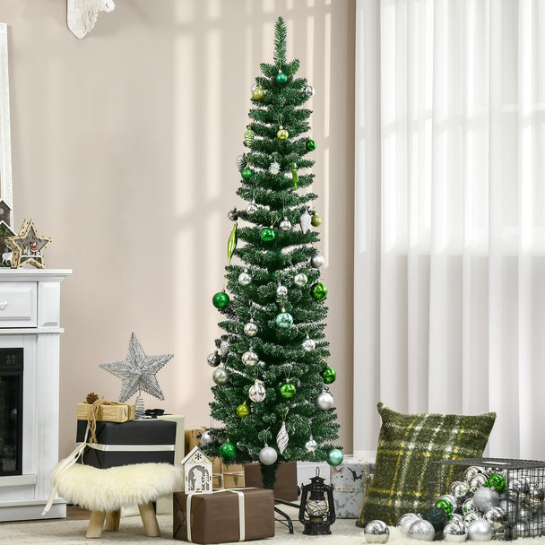 5.5ft snow-dipped pencil Christmas tree – image 2