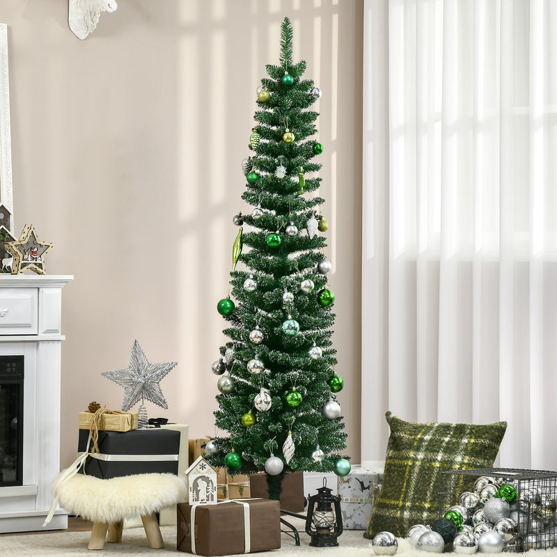 5.5ft snow-dipped pencil Christmas tree – image 2