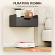 HOMCOM Floating Nightstands Set of 2, Wall Mounted Bedside Table with Drawer for Bedroom, Black – view 5