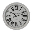 Hotel Paris white wooden wall clock with glass front