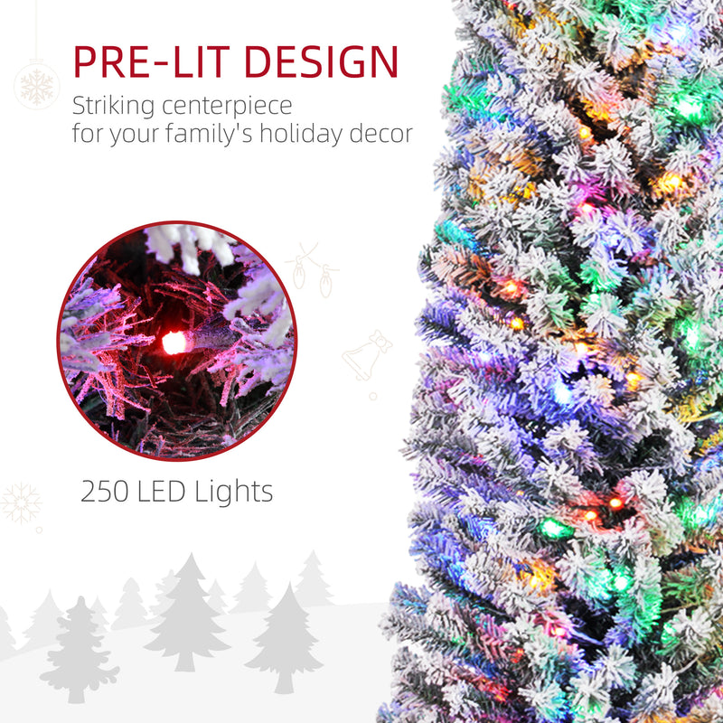 7ft pre-lit decorated flocked Christmas tree – image 4
