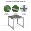 Grey rattan side table – image 7