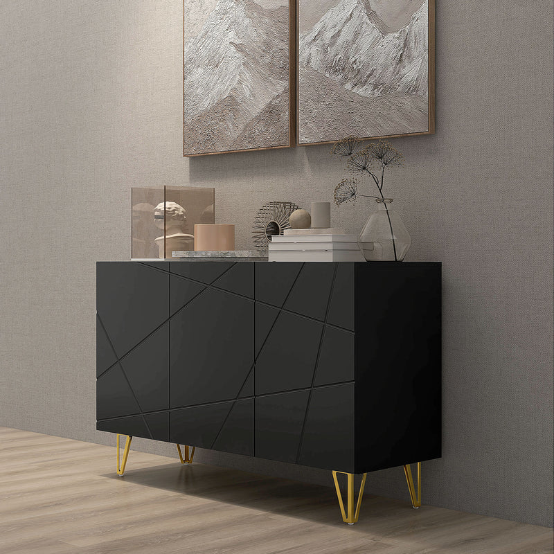 Black gloss hairpin sideboard – image 7