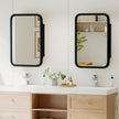 Wide-frame black mirror cabinet – image 9