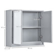 Grey double door mirror cabinet – image 3