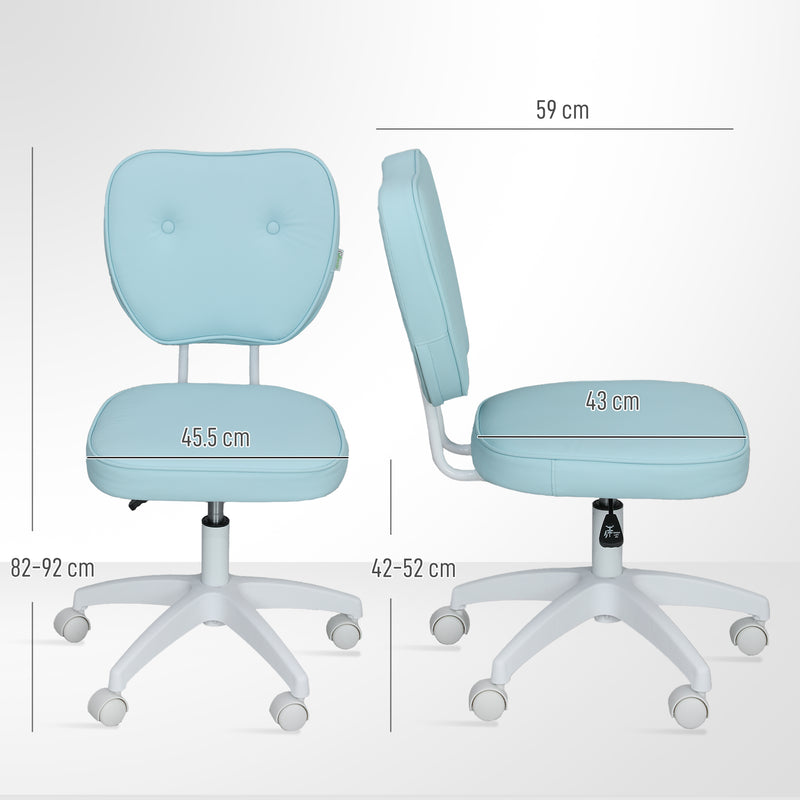 Light blue vanity office chair – image 3