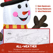 Close-up of the inflatable fabric and design