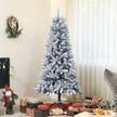 6ft blue snow-flocked Christmas tree – image 10