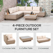4-piece rattan corner sofa set – image 6