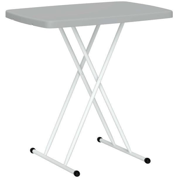 Charcoal grey folding height-adjustable picnic table with 76 x 50 cm top