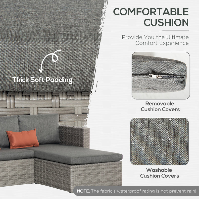 Rattan chaise sofa set – image 5