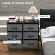 Black 6-drawer fabric chest – image 4