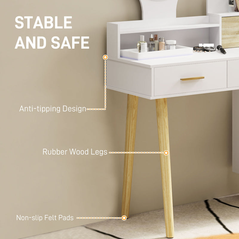 LED round mirror dressing table – image 6