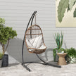 Outsunny Hammock Chair Stand Only, Hanging Chair Stand with Extra Large Base, Heavy Duty Metal Single Hammock Egg Swing – view 2