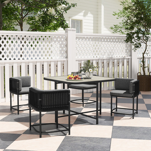 Rattan cube dining set – image 2