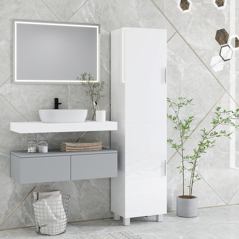 Tall high-gloss bathroom cabinet – image 10