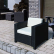 Black rattan garden armchair – image 2