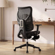 HOMCOM Ergonomic Office Chair with Lumbar Support, Mesh Reclining Desk Chair with Footrest, Adjustable High Back, Black – view 8
