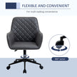 Leather-feel fabric swivel office chair – image 6