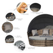 Round rattan daybed set – image 7