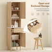 Tall slim bathroom cabinet with drawer – image 5