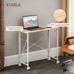 HOMCOM 80 cm Folding Desk on Wheels - Natural Tone – view 6