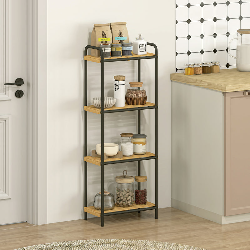 4-tier bamboo bathroom shelf – image 8