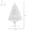2.5ft white tabletop fibre optic tree – image 3