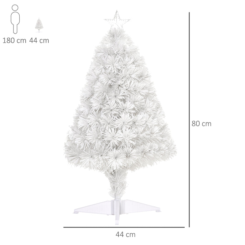 2.5ft white tabletop fibre optic tree – image 3