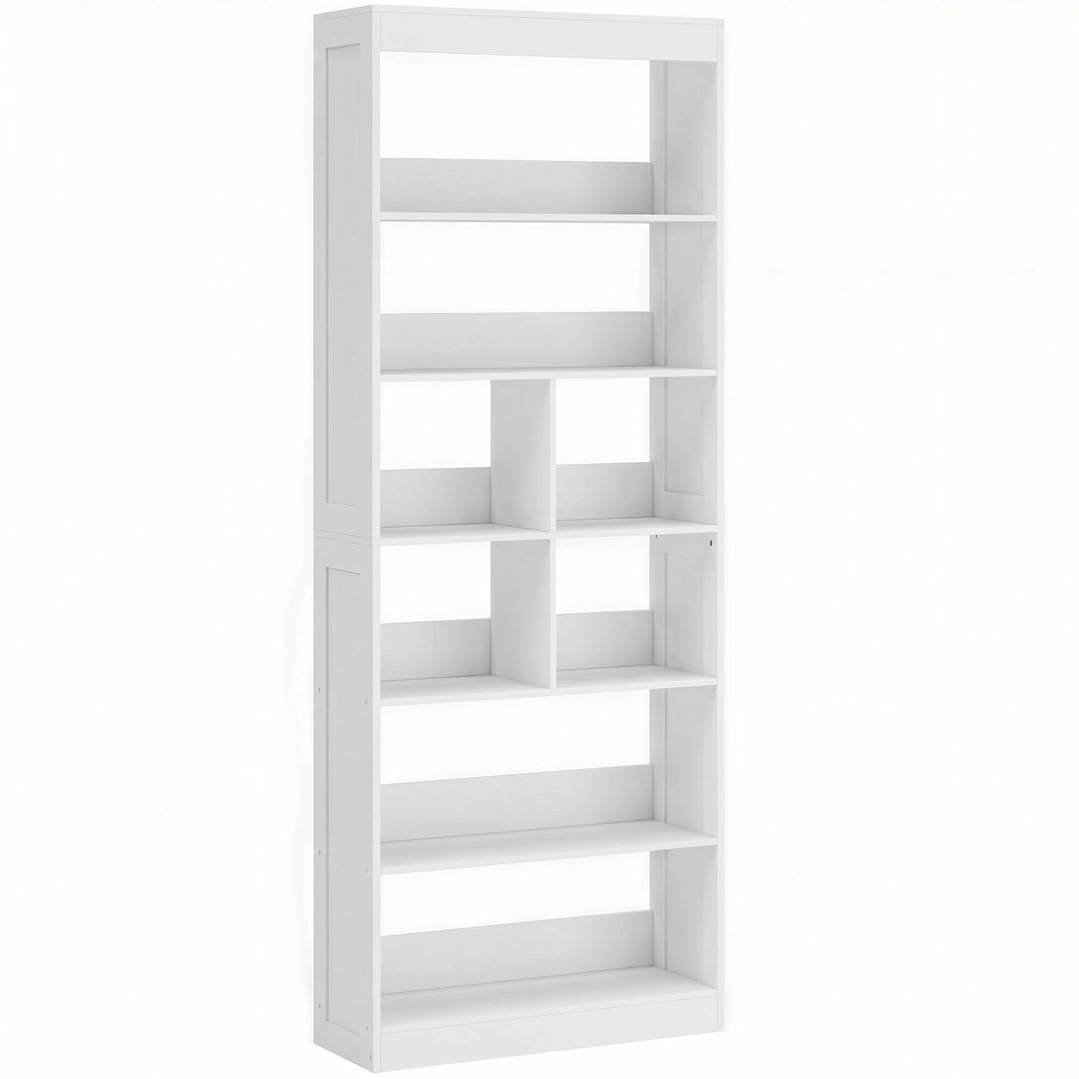 180 cm Open Storage Bookcase with Shelves & Cubes – White