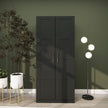 Black panel door wardrobe – image 2