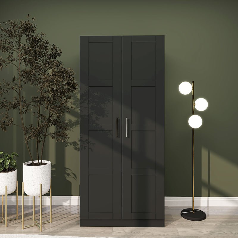 Black panel door wardrobe – image 2