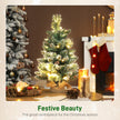 60 cm snowy tabletop tree with pine cones – image 4