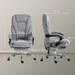 Vinsetto Massage Office Chair, Heated Reclining Computer Chair with Adjustable Height and Footrest, Grey – view 3