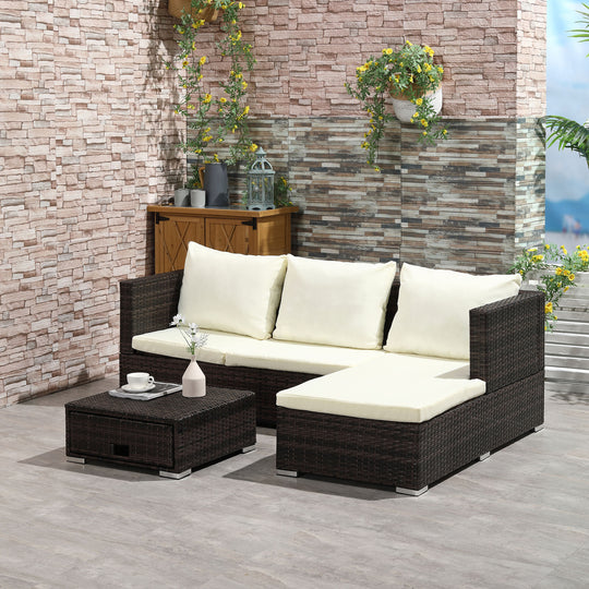 Reclining rattan corner sofa set – image 2