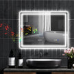 80 x 60 cm LED mirror with clock – image 10