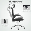 HOMCOM Mesh Back Office Chair, with Lumbar Support - Black – view 8