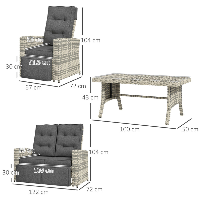 4-piece rattan sofa set – image 3