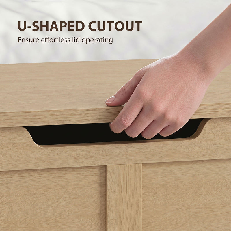 Natural wood 127L storage chest – image 6