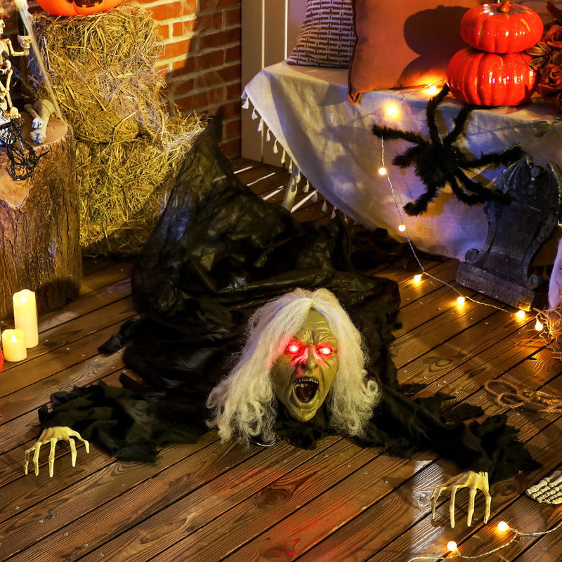 183cm Animated Crawling Zombie with Glowing Eyes – image 2 of 9