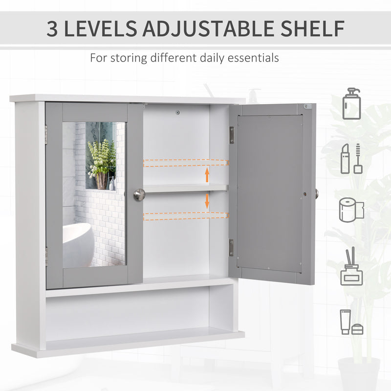 Grey mirror wall cabinet – image 6