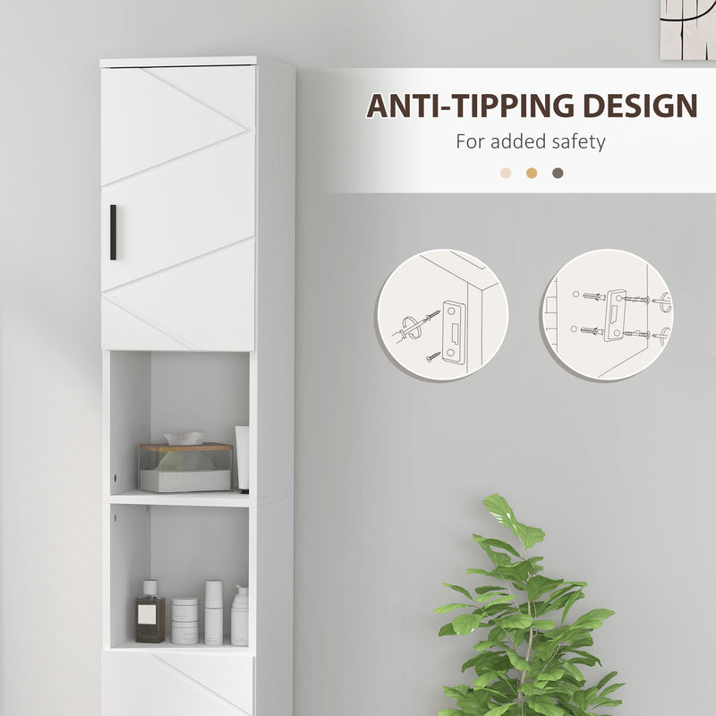 Tall 183 cm embossed bathroom cabinet – image 6