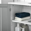 Grey slatted under sink cabinet – image 9